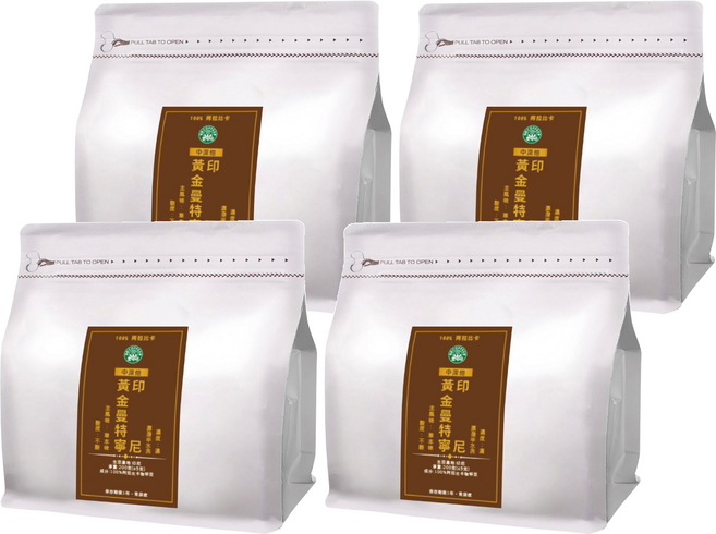 eCOFFEE 壹咖啡 精品莊園 印尼 黃金曼特寧, Whole Bean, 200g, 4包
