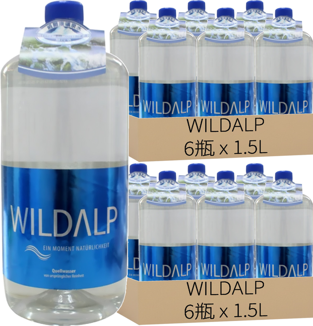WILDALP 奧地利天然礦泉水, 1.5L, 12瓶