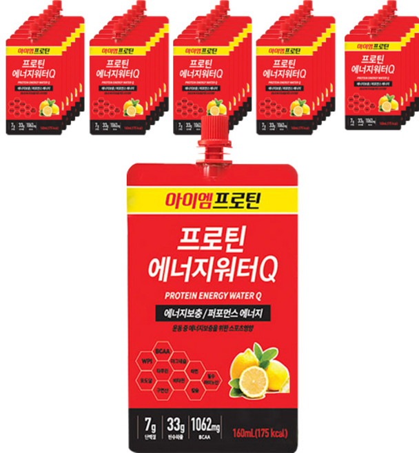 아이엠프로틴 에너지워터 Q, 160ml, 30개