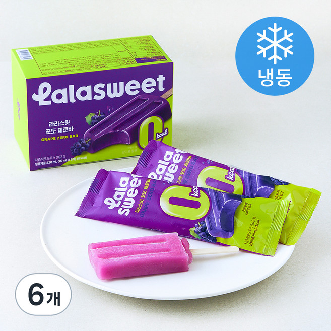 라라스윗 포도 제로바 (냉동), 6개, 6개입, 70ml