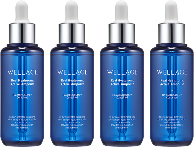 웰라쥬 리얼 히알루로닉 액티브 앰플, 70ml, 4개