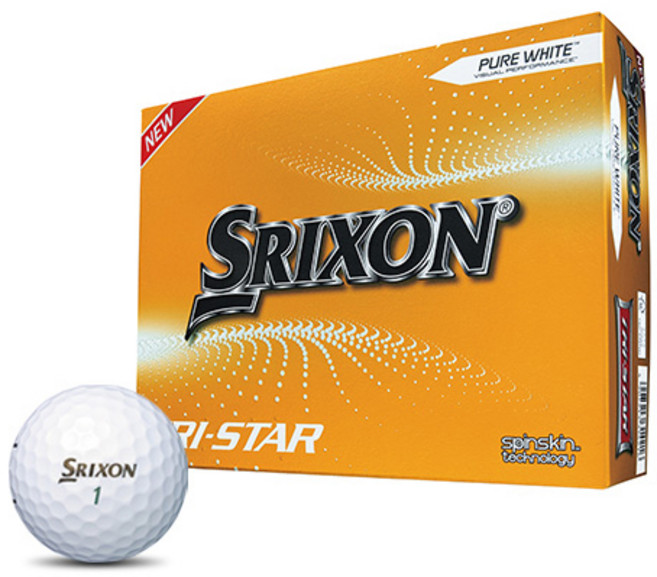 SRIXON Tri-Star4 3層高爾夫球, 白色, 12顆, 1盒