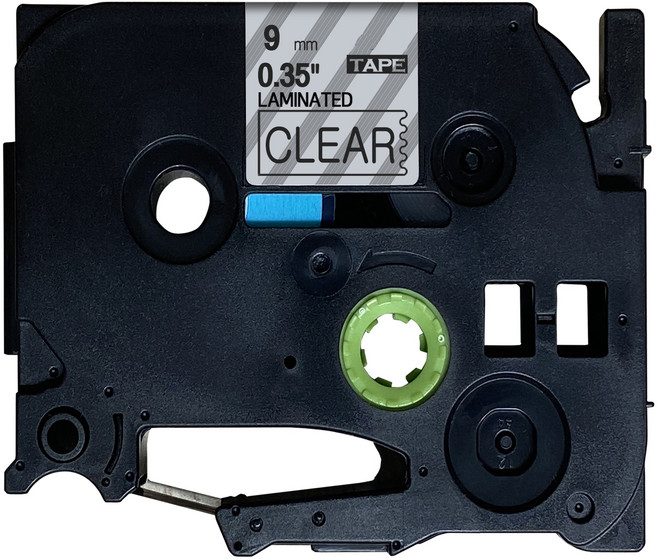 오피스토어 브라더 호환 라벨테이프 9mm TZ-121, 투명바탕 + 검정글자, 8m