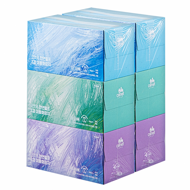 코멧 천연펄프 미용티슈, 230매, 6개