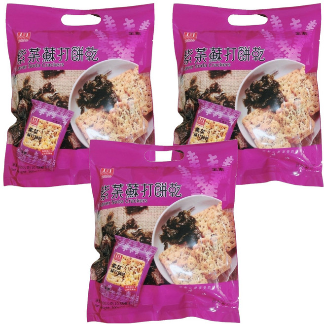 安堡 紫菜蘇打餅乾, 300g, 3袋