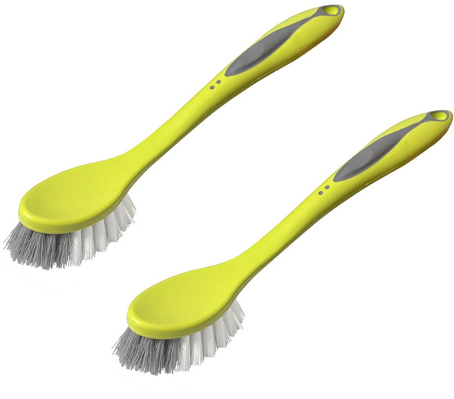 솔앤소울 손잡이가 편한 다용도 청소솔, 라임, 2개