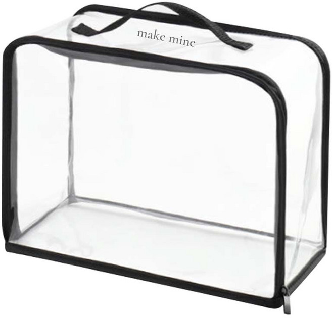 메이크마인 PVC 투명 방수 수납 가방 블랙, 1개입, 1개