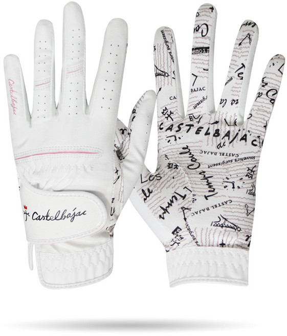 까스텔바작 여성용 골프장갑 양손용, 핑크, 1세트