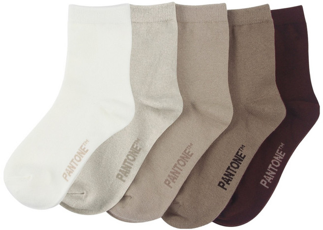 팬톤 여성용 중목 양말 5족 세트