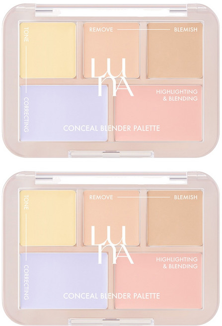 루나 컨실러 블렌더 팔레트 6g, 2개, 2호 퓨어 커버