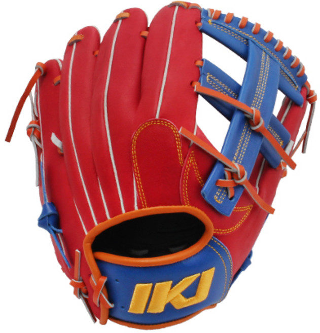 IKJ 내야 글러브 우투용 GR BP-4(RD RB)CP, 레드 + 로얄블루, 1개