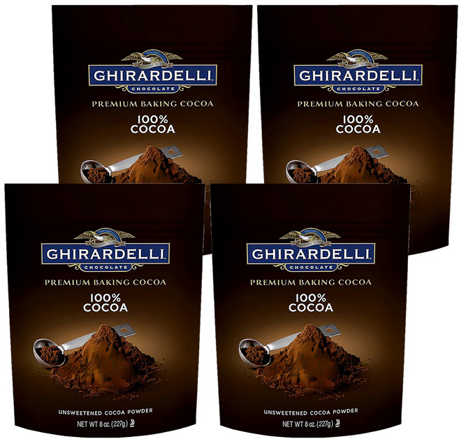 GHIRARDELLI 鷹牌 無糖可可粉, 227g, 1入, 4包
