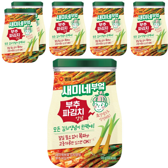 새미네부엌 부추 파김치 양념, 120g, 6개