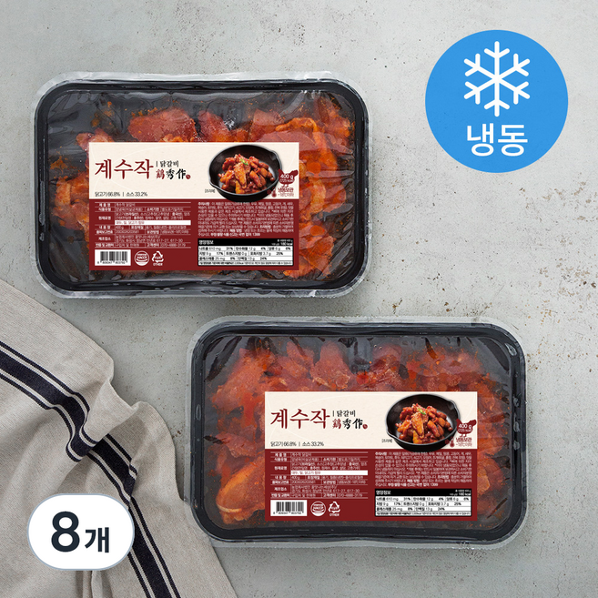 계수작 닭갈비 (냉동), 400g, 8개