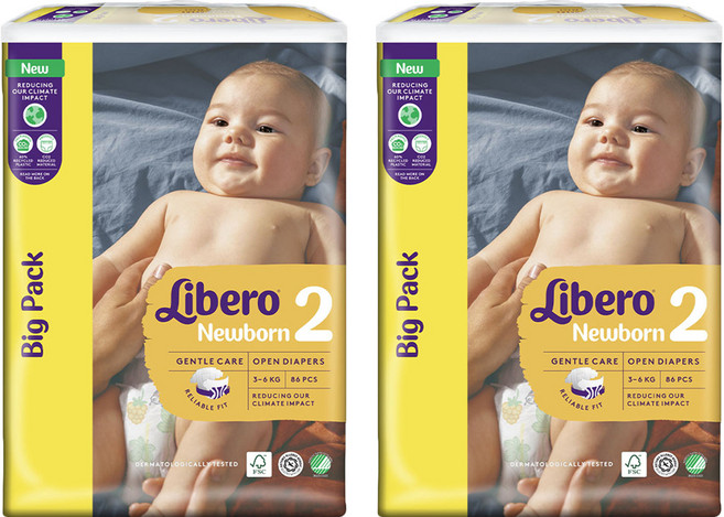 리베로 뉴본 밴드형 기저귀, 2단계, 172매