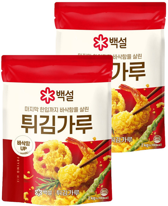 백설 튀김가루, 2kg, 2개