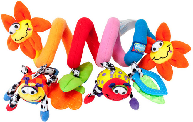 플레이그로 해바라기 친구들 유모차장난감, 혼합 색상, 1개