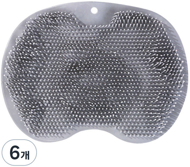 여니팩토리 미끄럼방지 풋브러쉬 패드 그레이, 1개입, 6개, 160g