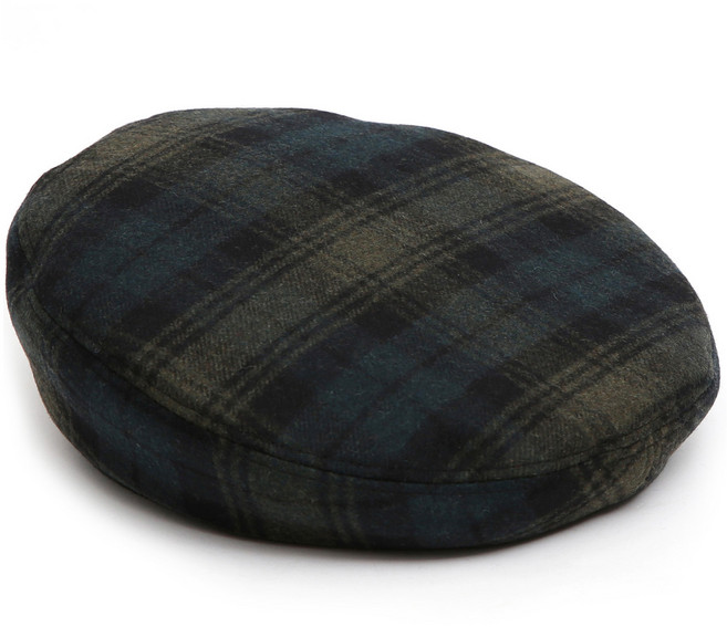 Undercontrol FULL MOON BERET WOOL CHECK FOREST 貝雷帽