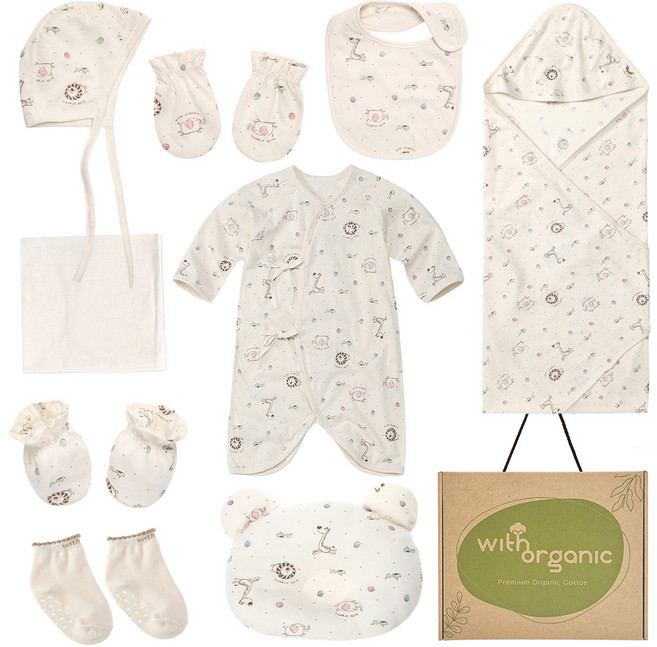 위드오가닉 신생아용 출산선물 10종세트