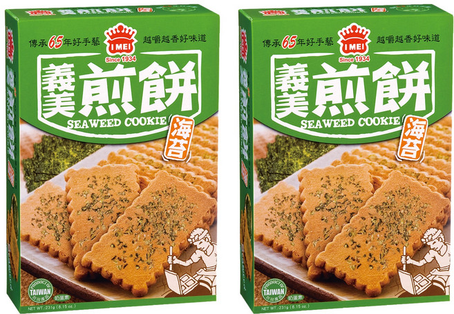 義美 煎餅 海苔口味, 231g, 2盒