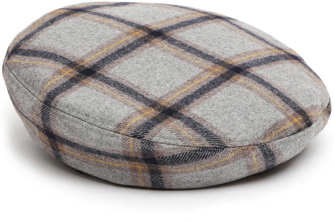 Undercontrol FULL MOON BERET WOOL CHECK SMOKE 貝雷帽