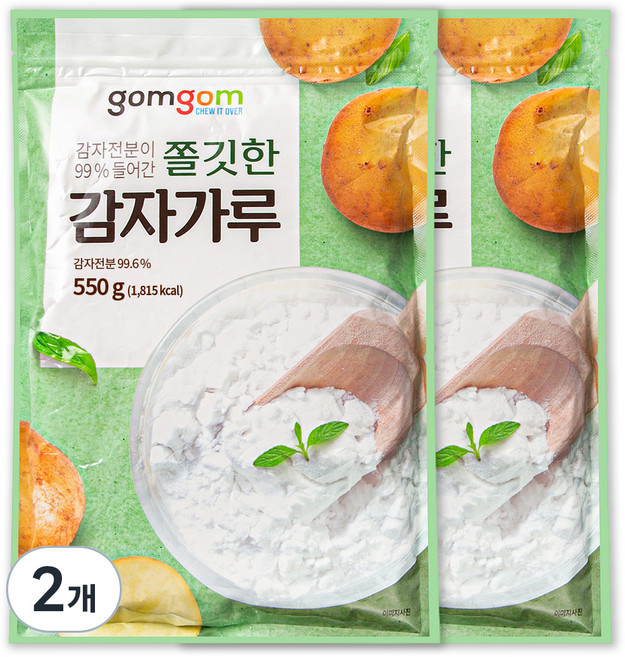 곰곰 감자전분이 99% 들어간 쫄깃한 감자가루, 550g, 2개