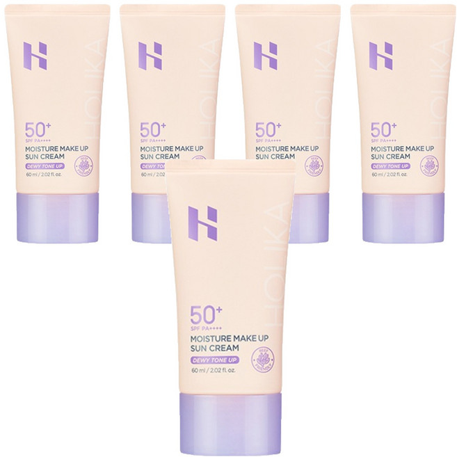 홀리카홀리카 모이스처 메이크업 선크림 SPF50+ PA++++, 60ml, 5개