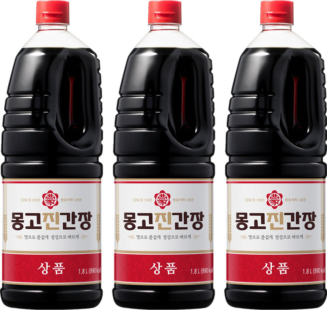 몽고진간장 상품, 3개, 1.8L