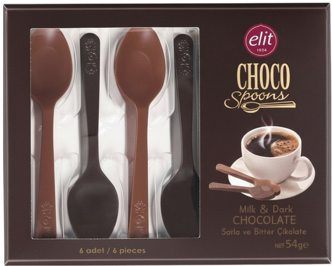 elit 伊莉特 牛奶&黑湯匙巧克力 Set 54公克, 54g, 15盒