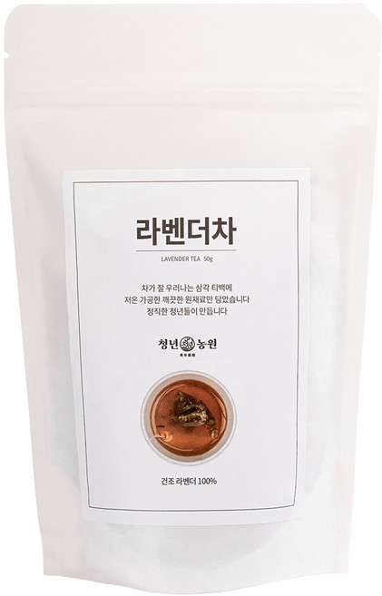 청년농원 저온가공 라벤더차 삼각티백, 1g, 50개입, 1개