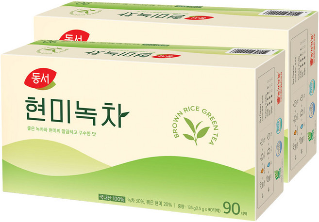 동서 현미녹차, 1.5g, 90개입, 2개