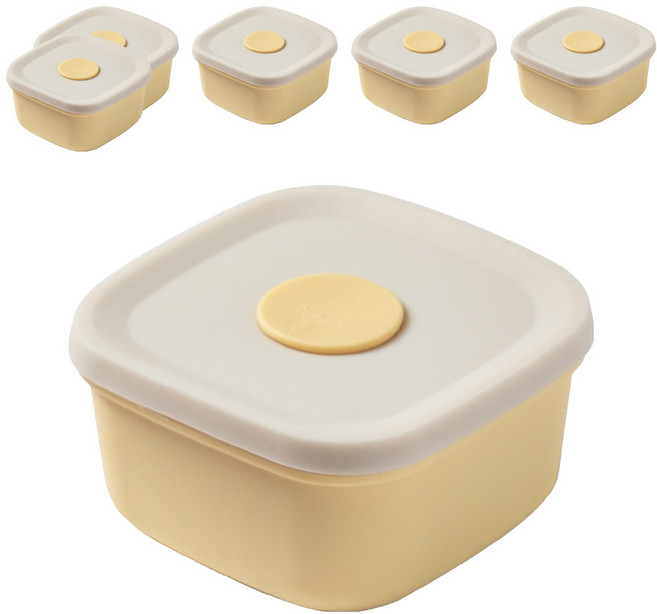 키친팩토리 실리콘 밥팩 아이보리+옐로우버터, 6개, 300ml