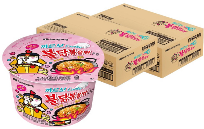 불닭볶음면 까르보 큰컵 105g, 32개