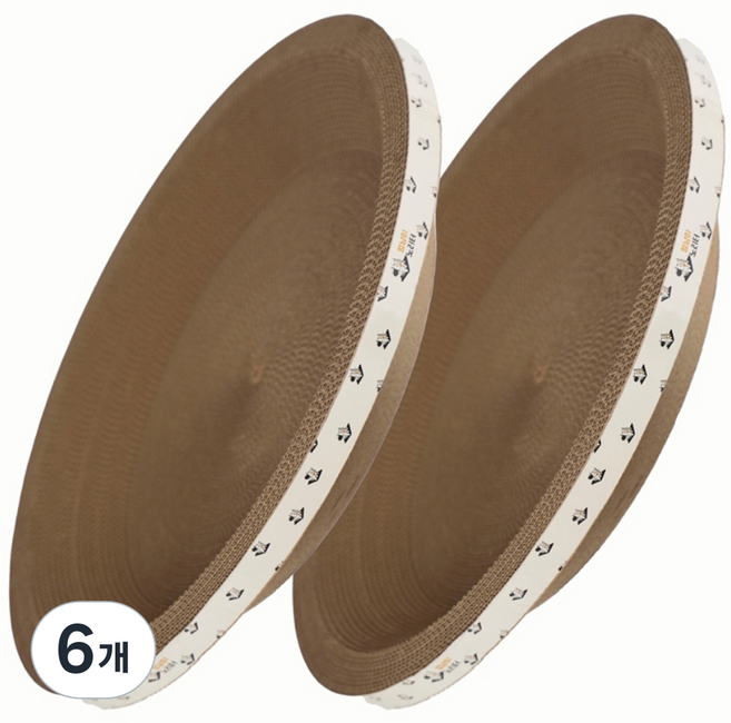 멍냥이노리터 고양이 특대형 스크래쳐 원형, 혼합색상, 6개