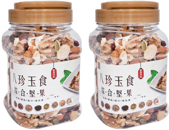 品鮮生活 綜合大堅果桶 八珍玉食, 600g, 2罐