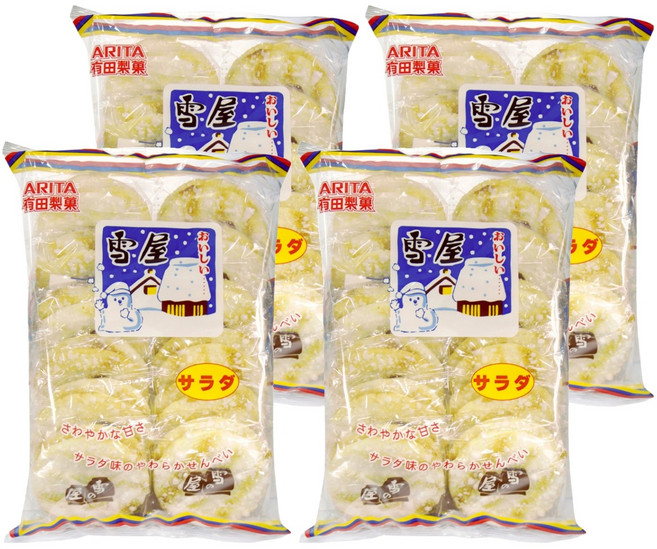 ARITA 有田製菓 雪屋 米菓原味 12包, 190g, 4袋