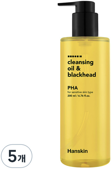 한스킨 블랙헤드 PHA 클렌징오일, 200ml, 5개