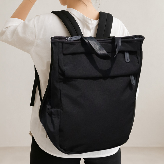 HANEE 防水後背媽媽包, 黑色