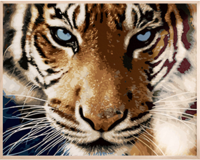 아트조이 물감 2배 DIY 명화그리기 40 x 50 cm, 푸른 눈 호랑이, 1개