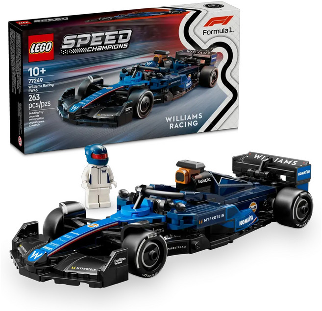 LEGO 77249 Speed系列 威廉斯車隊 Williams Racing FW46 F1賽車, 1盒, 混和顏色