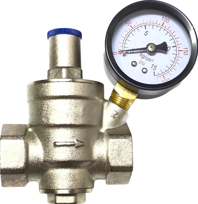 6分減壓閥 + 壓力錶, 1組