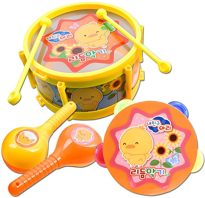 내친구아리 리듬 악기 세트, 혼합색상, 1세트