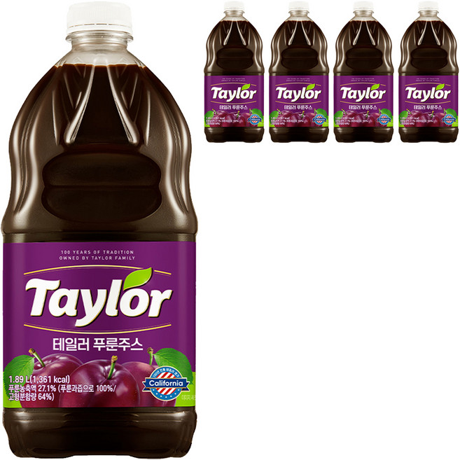 테일러 푸룬주스, 1.89L, 5개