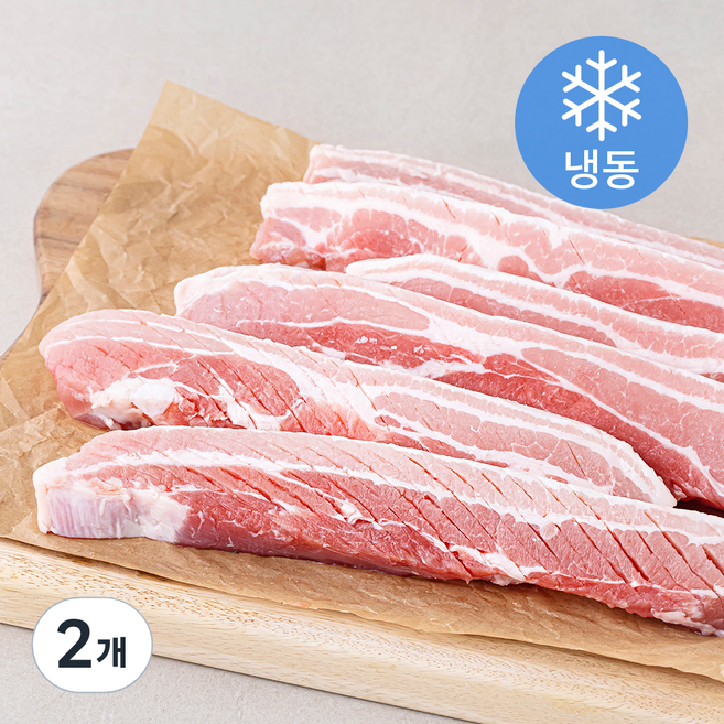 미트코리아 스페인산 삼겹 칼집 20mm (냉동), 2.5kg, 2개