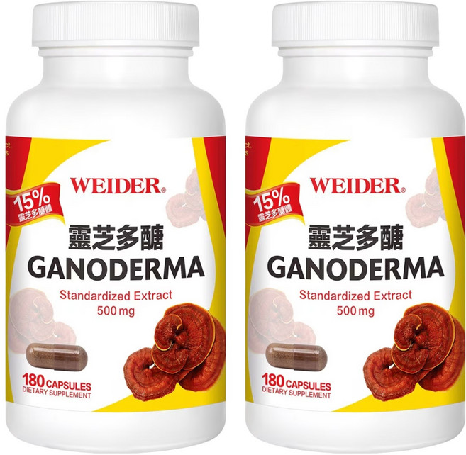 WEIDER 威德 靈芝多醣, 606mg, 180顆, 2罐