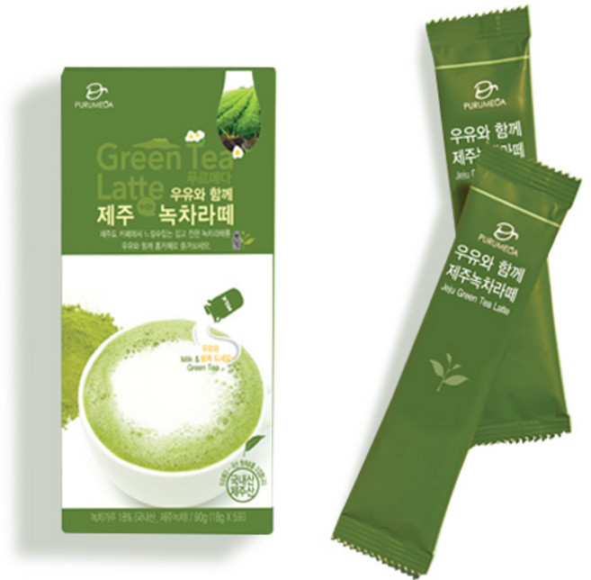 우유와 함께 제주녹차라떼, 18g, 5개입, 1개