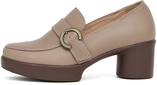 GISSE 女款 J-shoe 天然羊皮 Noten 防水臺樂福跟鞋 手工鞋 6cm