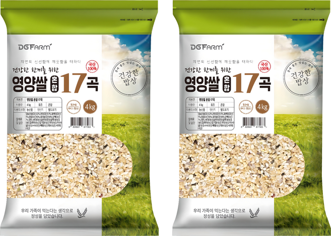 대구농산 국산 혼합 17곡, 4kg, 2개