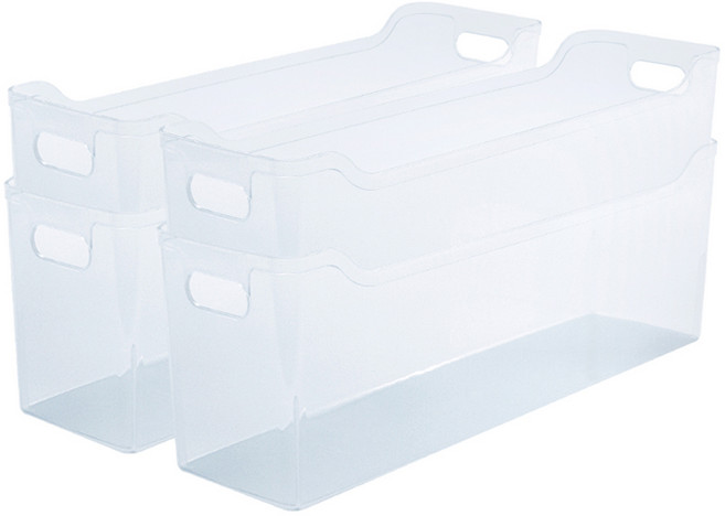 실리쿡 롱 하프트레이, 투명, 4개